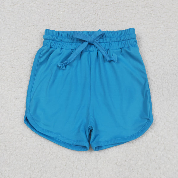 RTS toddler clothes matching clothing solid color shorts  kids summer yoga clothing