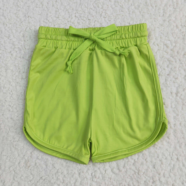RTS toddler clothes matching clothing solid color shorts  kids summer yoga clothing