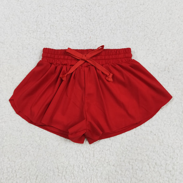 RTS toddler clothes matching clothing solid color shorts  kids summer yoga clothing 1