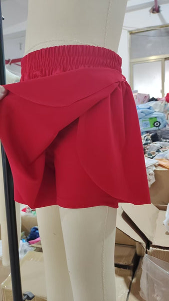 SS0602 pre-order baby girl clothes red girl summer yoga shorts-real pic 2025.4.18