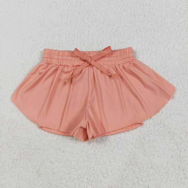 RTS toddler clothes matching clothing solid color shorts  kids summer yoga clothing 1
