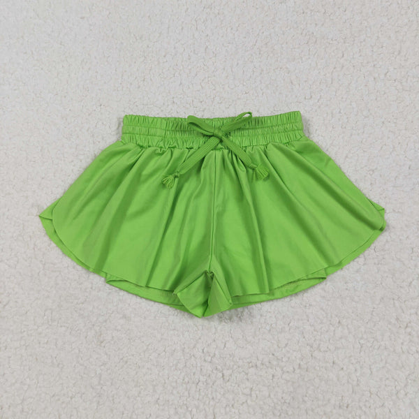 RTS toddler clothes matching clothing solid color shorts  kids summer yoga clothing 1
