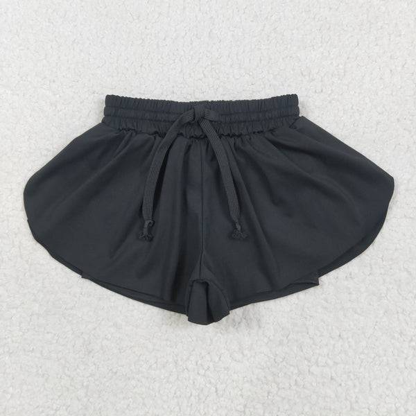 RTS toddler clothes matching clothing solid color shorts  kids summer yoga clothing 1
