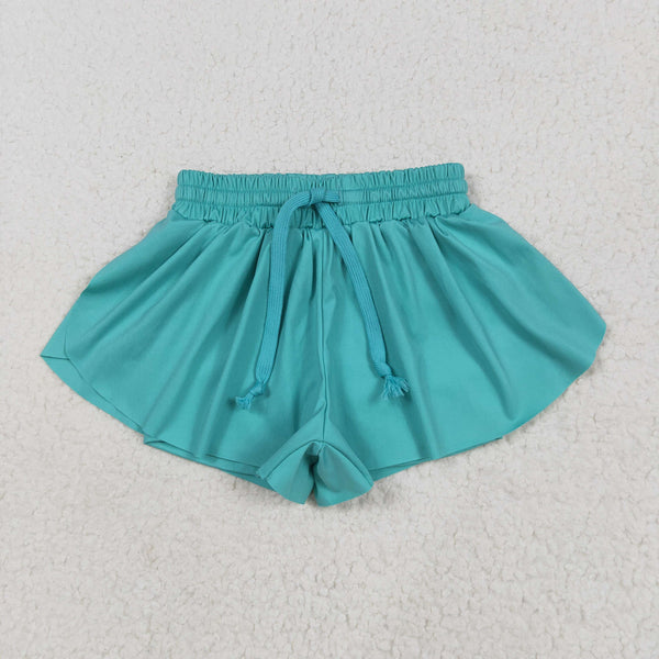RTS toddler clothes matching clothing solid color shorts kids summer yoga clothing