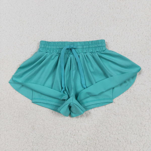 GSSO2572 girl clothes blue girl summer top shirt yoga clothes atheletic clothes
