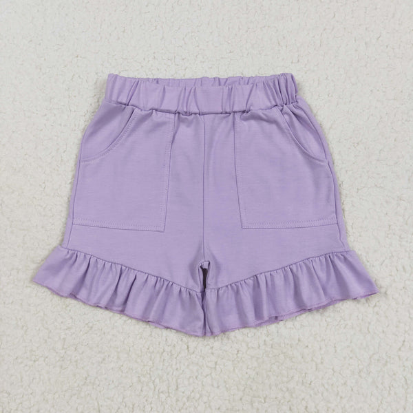 RTS toddler clothes matching clothing solid color shorts baby girl summer clothes-2025.7.2