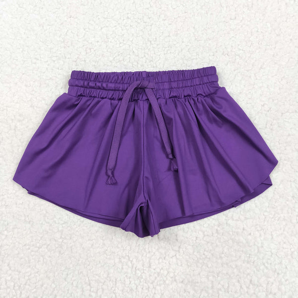 RTS toddler clothes matching clothing solid color shorts kids summer yoga clothing