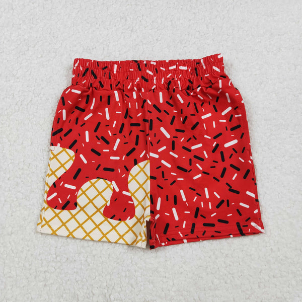 SS0637 RTS baby boy clothes red ice cream print boy summer shorts