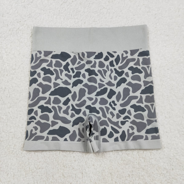 RTS GSSO2702  Adult women atheletic outfit 2pcs sports set grey camo