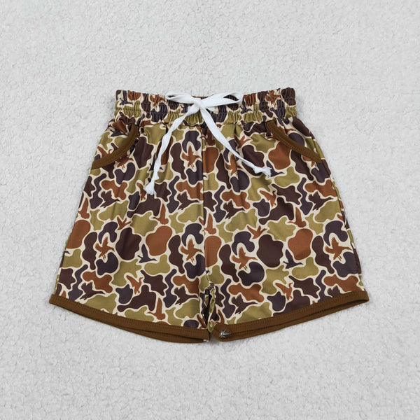SS0673 RTS baby boy clothes camo pockets hunting print boy summer shorts