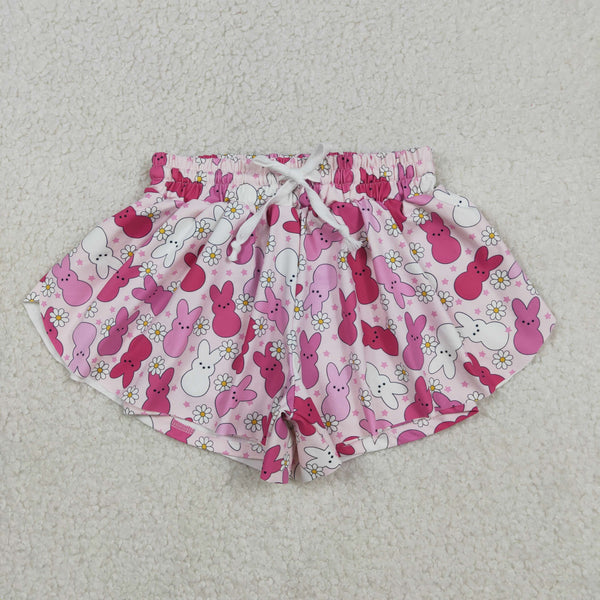 SS0714 RTS baby girl clothes bunny girl easter yoga summer shorts