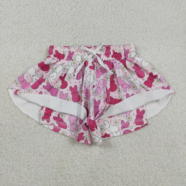 SS0714 RTS baby girl clothes bunny girl easter yoga summer shorts