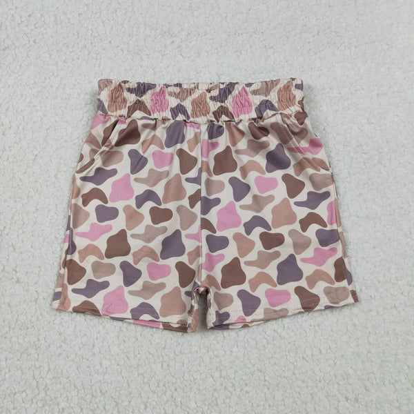 SS0757 RTS Kids Girl clothes camo girl summer shorts