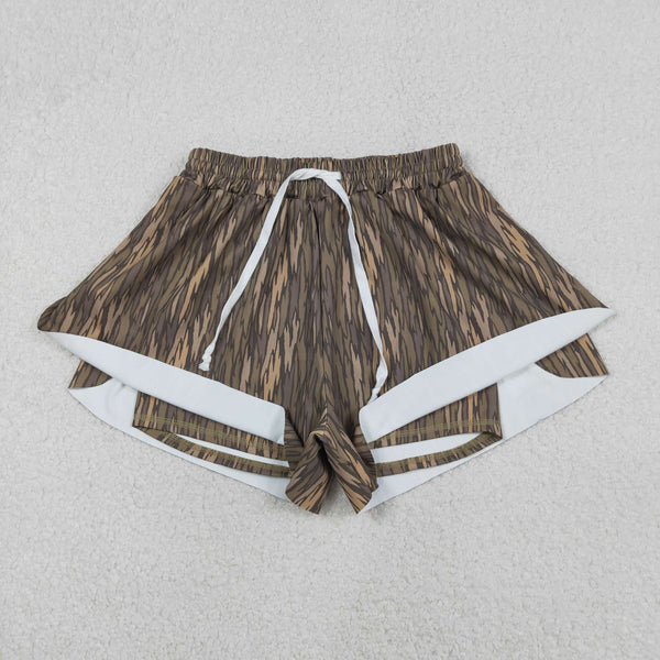 SS0766 RTS adult clothes camo print adult women summer yoga shorts