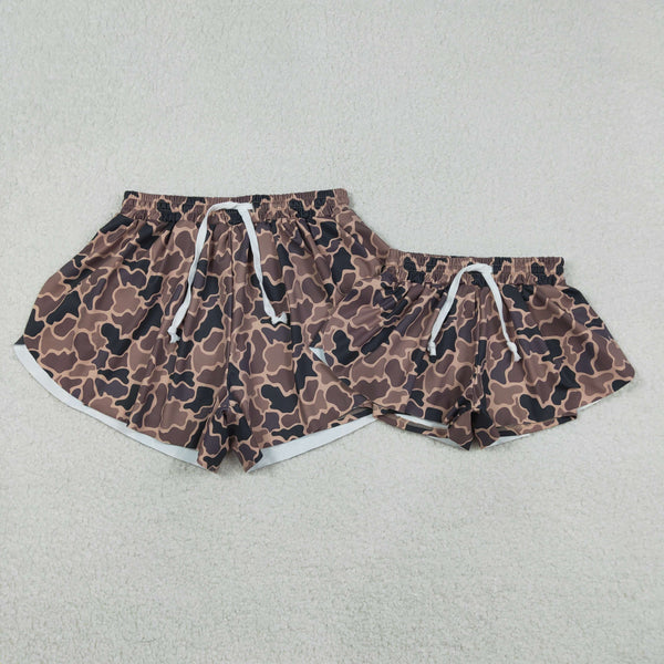 RTS Mummy and me camo print girl yoga summer shorts sports clothes