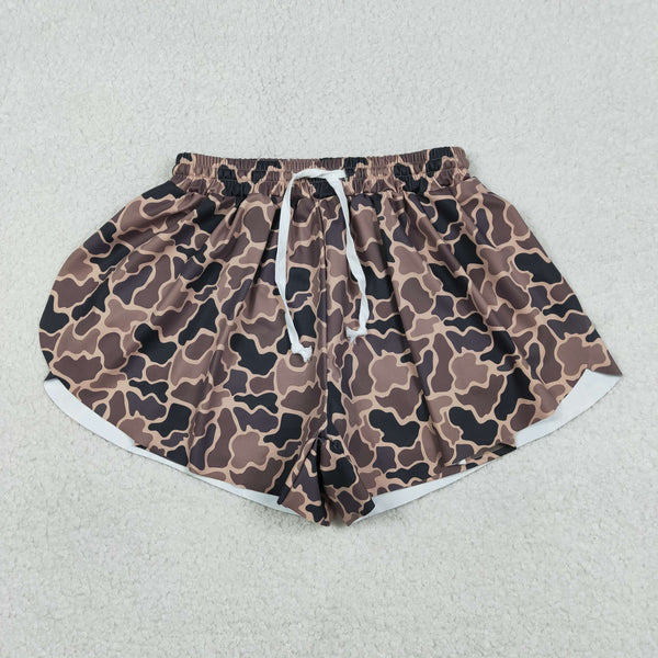 SS0767 RTS adult clothes camo print adult women summer yoga shorts