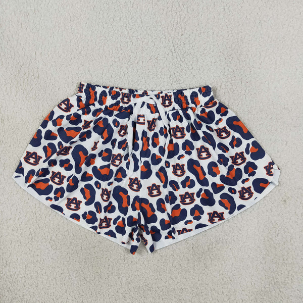 RTS SS0809 women clothes leopard team print elastic waist shorts sports clothing shorts