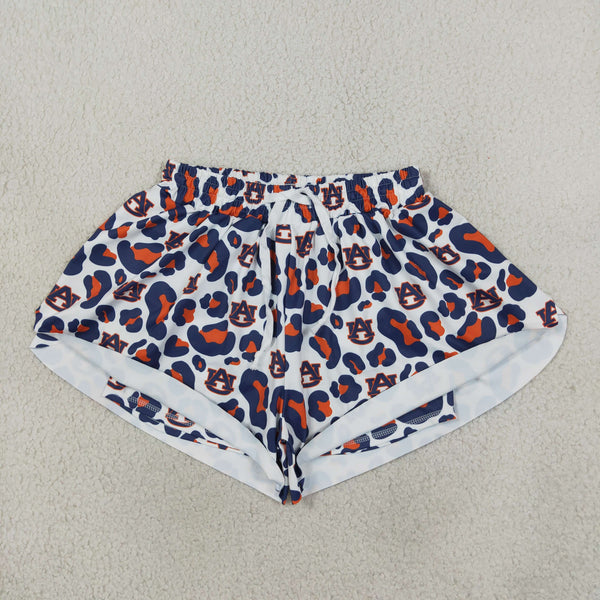 RTS SS0809 women clothes leopard team print elastic waist shorts sports clothing shorts