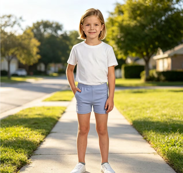 RTS SS0831 baby girl clothes blue yoga athletic short pant only shorts no top sports shorts