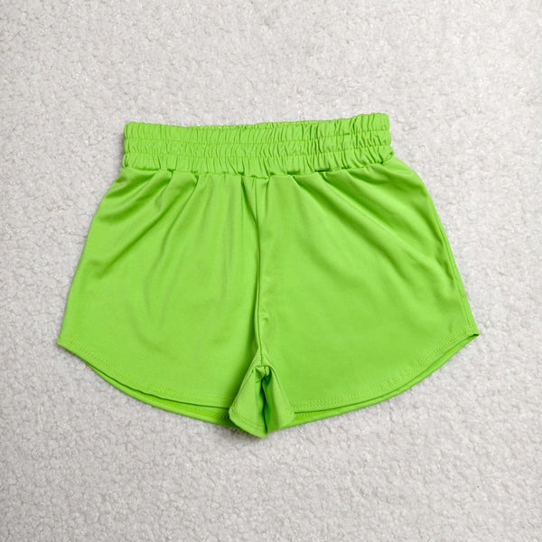 SS0903 RTS baby girl clothes green girl yoga summer shorts sports clothes