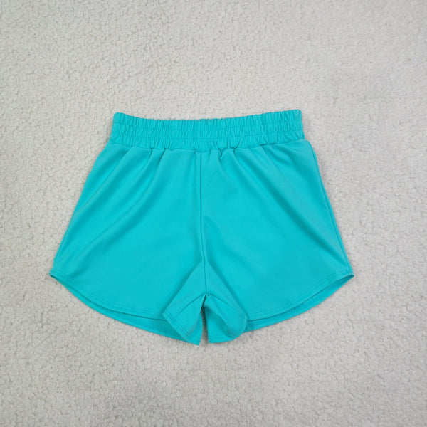 RTS GSSO3771 kids clothes blue sports shorts set girl summer outfit  clothing set