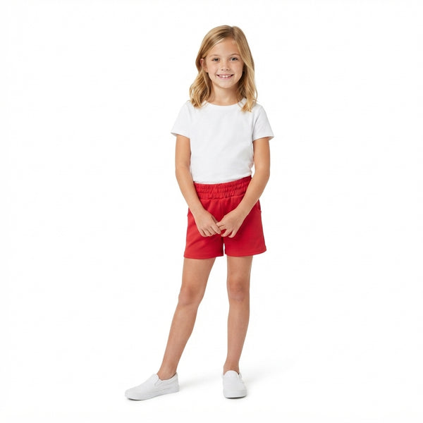 RTS SS0960 toddler girl clothes red solid red yoga shorts sports shorts