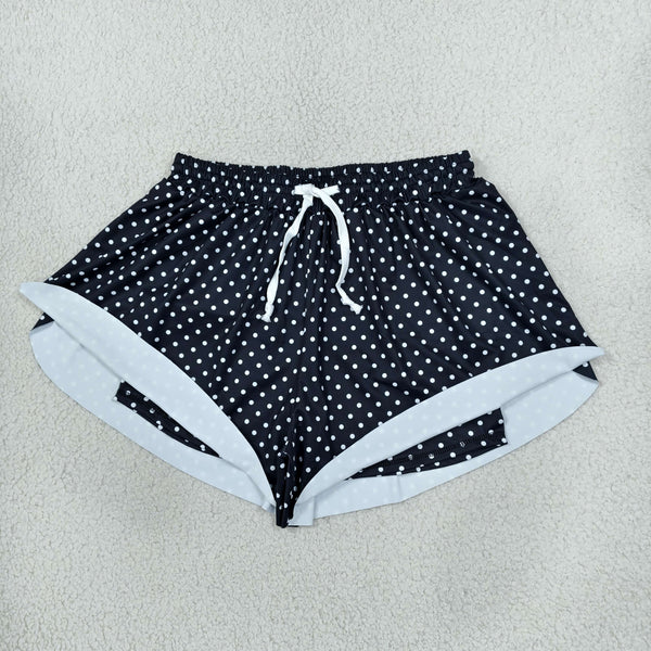 RTS SS0975 women clothes polka dot yoga shorts