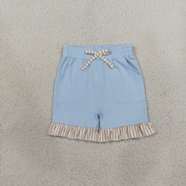 RTS SS0995 baby girl clothes solid print ruffle short