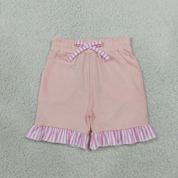 RTS SS0996 baby girl clothes stripe print short ruffle bottom shorts