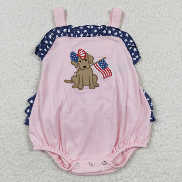 SR0332 USA warehouse 25.5.14-1  baby girl clothes patriotic summer bubble
