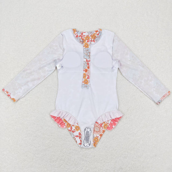 S0184 baby girl clothes girl swimsuit swimwear floral bathing suit beach wear