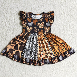 D8-30 RTS baby girl clothes cartoon twirl summer dress