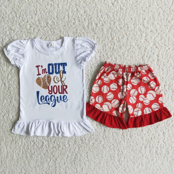 girl baseball I'm out of your league summer set