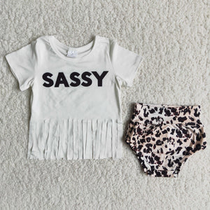 B8-10 girl sassy leopard tassel short sleeve bummies set-promotion 2024.5.25 $2.99