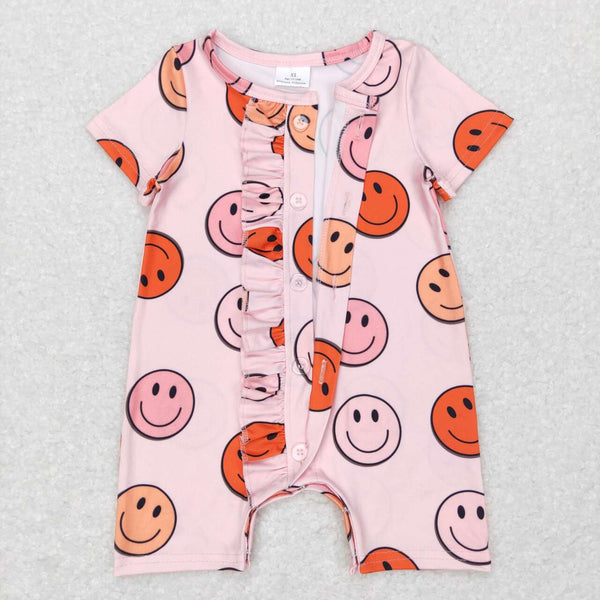 SR0524 RTS baby girl clothes smile girl summer romper