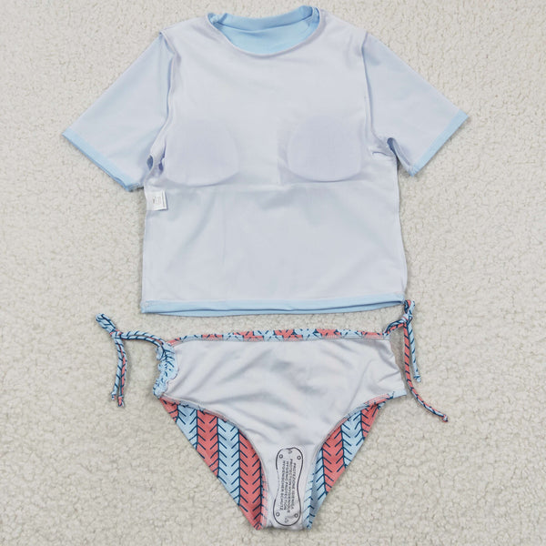 S0115 baby girl clothes rainbow summer swimsuit swimwear 1