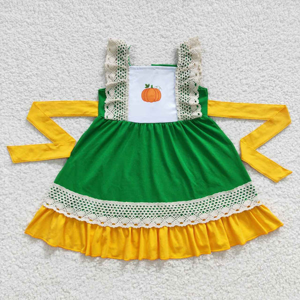 C9-10 toddler girl clothes pumpkin girl halloween dress-promotion 2023.9.16