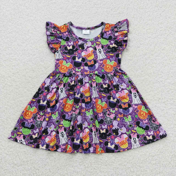 GSD0480 kids clothes girls girl cartoon dress girl halloween twirl dress