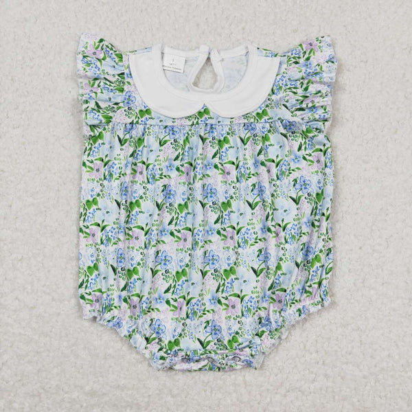 SR1004 baby girl clothes flower girl summer romper newborn summer bubble
