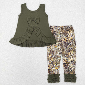 GSPO1089 baby girl clothes camo hunting girl fall spring outfit