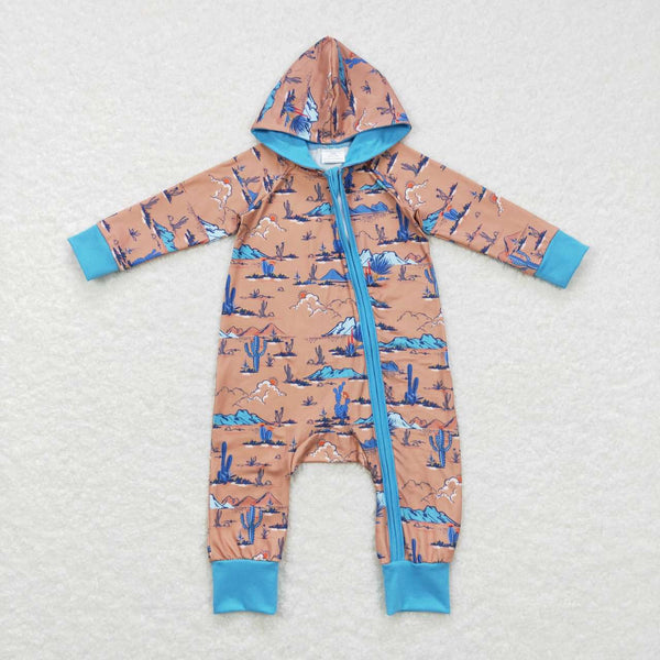 LR0702 baby boy clothes western boy winter romper boy hoodies romper