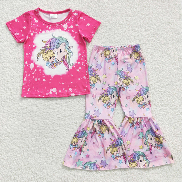 GSPO0465 kids clothes girls mermaid cartoon fall spring set