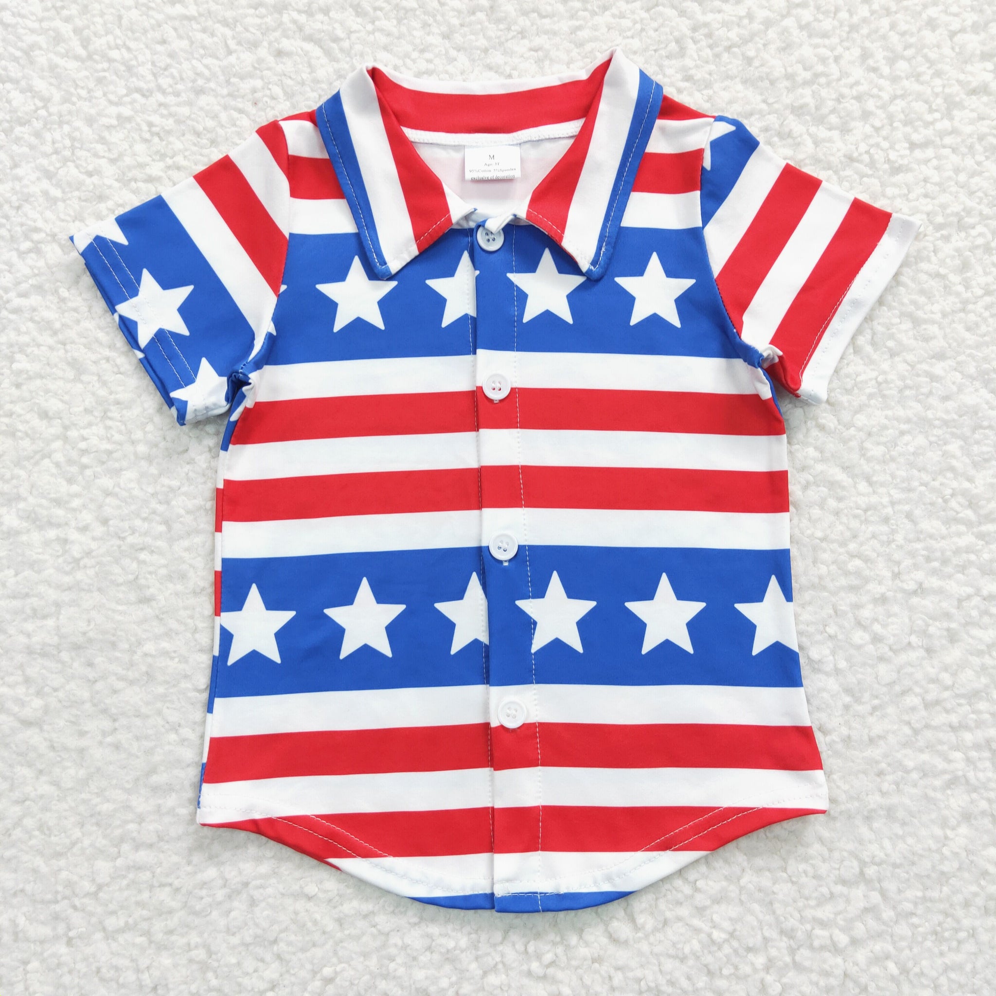 BT0196 kids clothes boys summer 4th of July patriotic tshirt