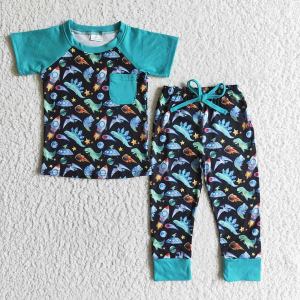 BSPO0024 kids clothes boys dinosaur fall outfits-promotion 2024.7.20 $5.5