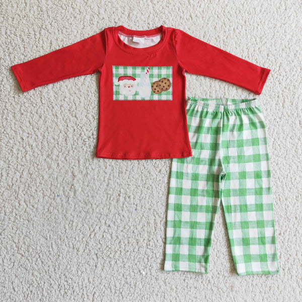 BLP0109 baby boy clothes red christmas outfits