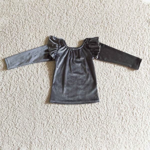 baby girl clothes girl set velvet shirt+jeans