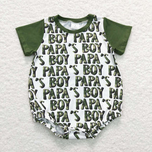 SR0876 baby boy clothes papa?¡¥s boy bubble father's day clothes boy summer romper