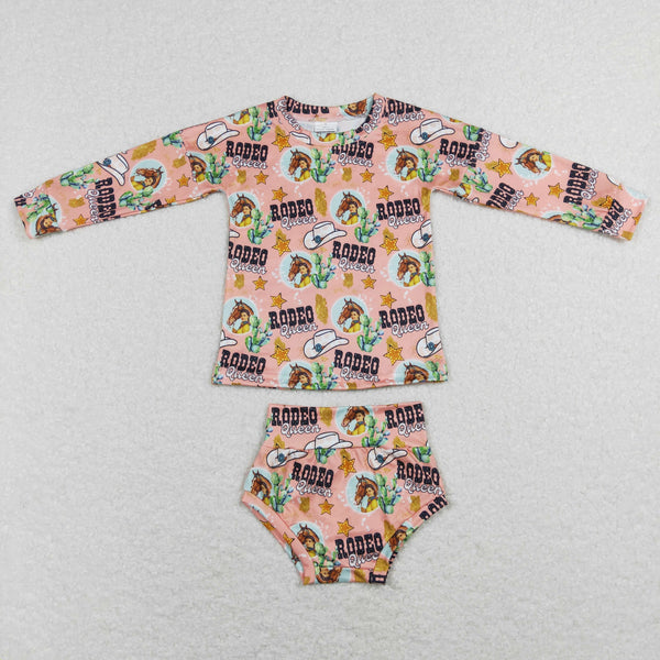 GBO0212 baby boy clothes western clothes toddler girl bummies set