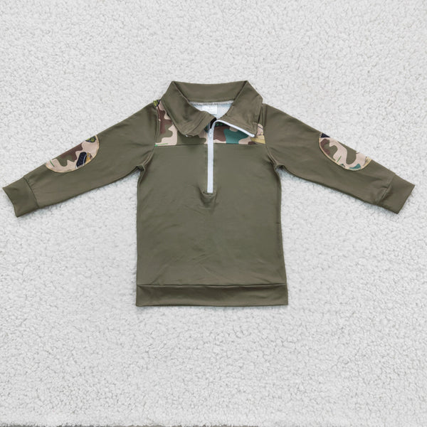 BT0098 baby boy clothes green zipper top winter shirt-promotion 2024.12.28 $4.5