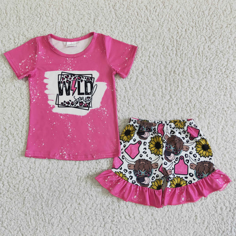 GSSO0067 girl clothes summer wild cow set-promotion 2024.5.11 $5.5